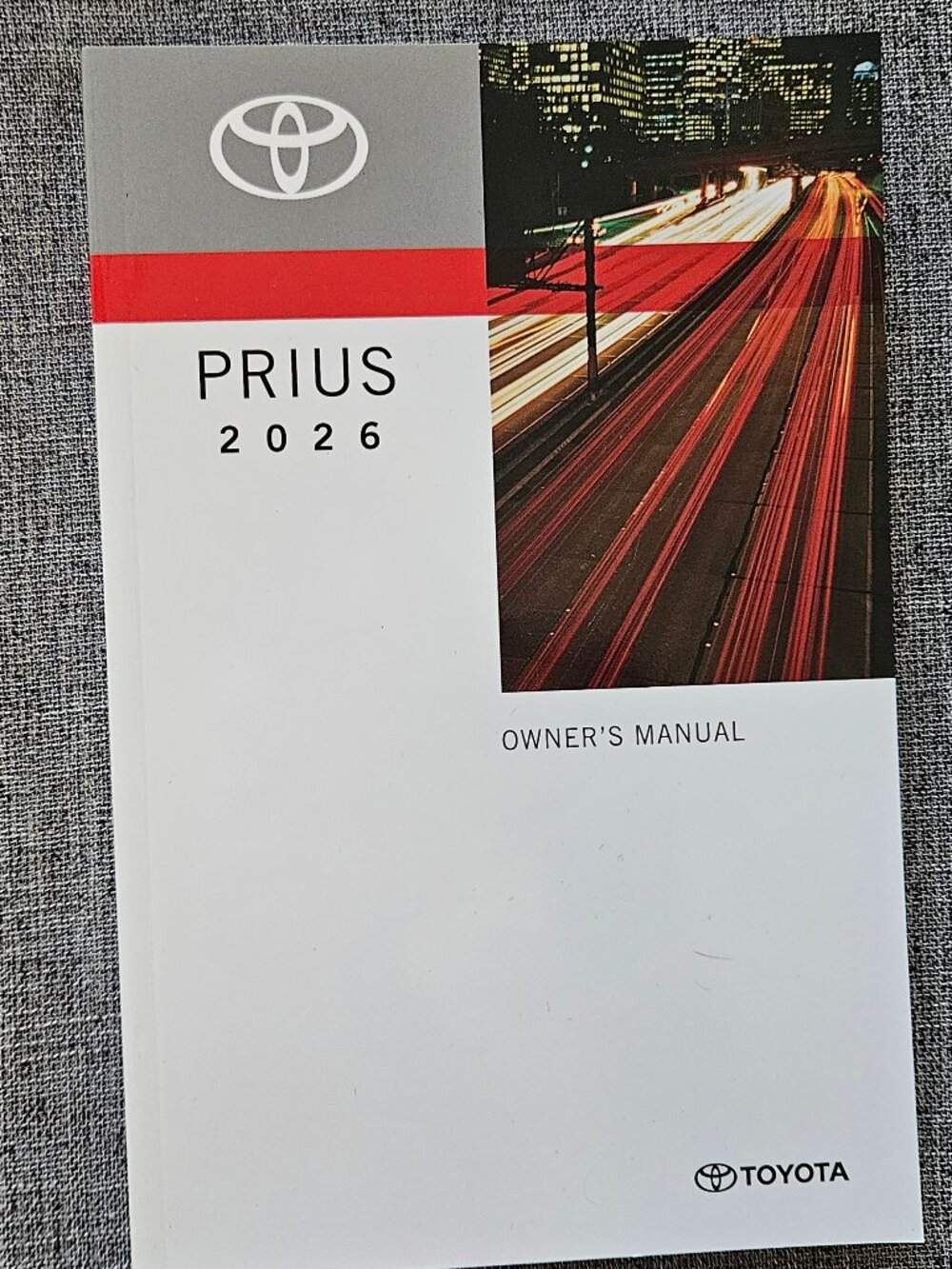 2026 TOYOTA PRIUS Owner's Manual OM47G03 01999-47G03